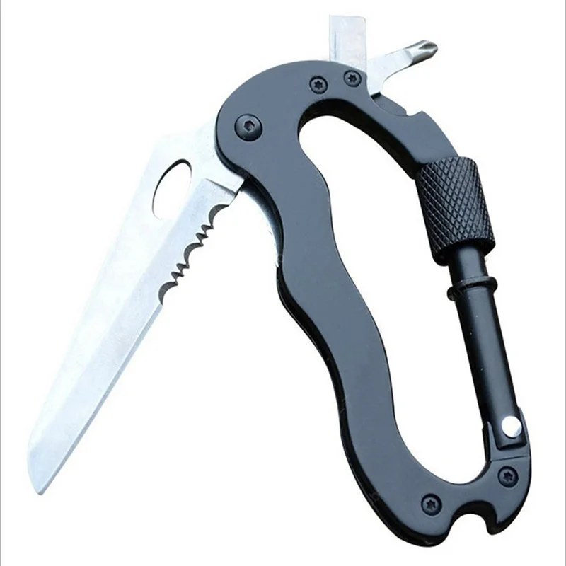 

Carabiners Clasp Knife Stainless Steel Climbing Quickdraws Straight Cross Screwdriver Multifunctional Outdoor Carabiner Tools