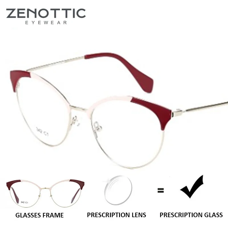 ZENOTTIC сплав оптические очки по рецепту кошачий глаз анти синий светильник