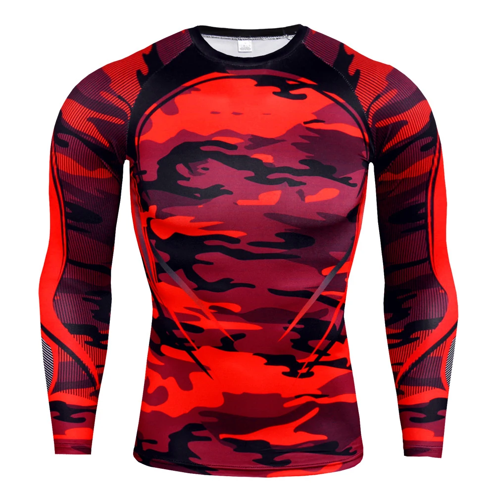 Men's Compression Shirt Gym Workout Tshirt Dryfit Long Sleeve Basketball Tops Jersey Training Sportswear Running Fitness T Shirt