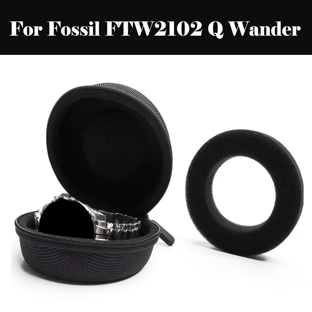 

Watch Storage Box Black Travel Watch Package Case Gift Box Watch Storage Box For Fossil FTW2102 Q Wander