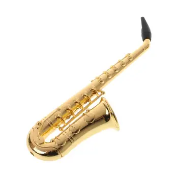 

Baby Photography Props Instrument Saxophone Metal Golden High Simulated Newborn Photo Shot DIY Background Toys Supplies