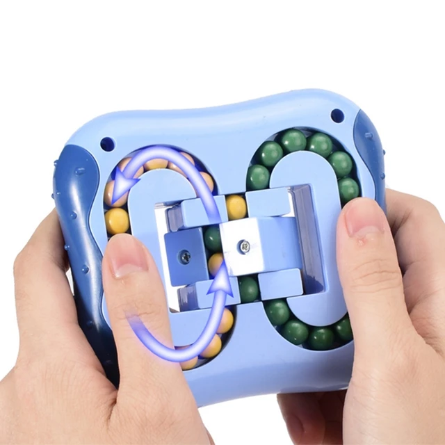 Rotating Magic Beans Cube Fingertip Fidget Toys Kids Adults Stress Relief Spin Bead Puzzles Children Education Intelligence Game 2