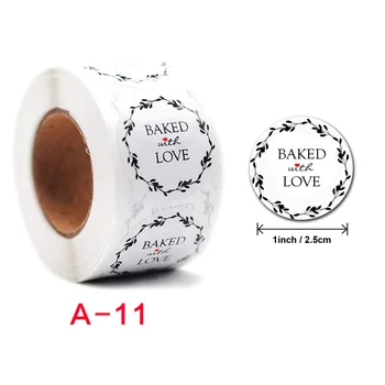

Promotional Circular Seal Sticker labels Thankyou Baking Packaging Label Handmade Label
