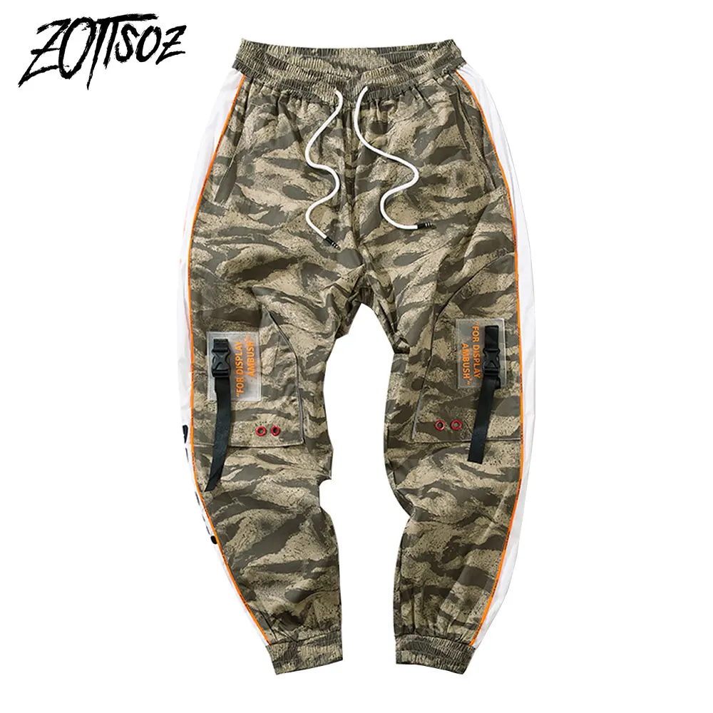 

Camouflage Cargo Joggers Pants Gothic Punk Rock Pocket Harem Pants Men Streetwear Hip Hop Casual Harajuku Fashion Trousers Male