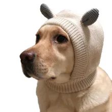 Кепка для собаки, теплая вязаная шапка для собаки, зимний ветрозащитный головной убор для щенка, костюм для собаки, товары для домашних животных