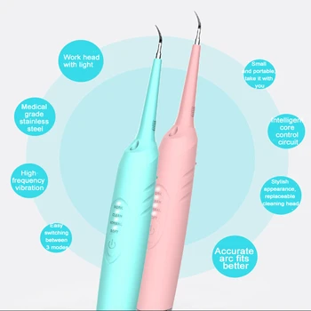 

Sonic Oral Irrigator Scaler Dental Calculus Tartar Tooth stain Remover Keep mouth fresh Rechargeable Whiteing Cleaning Tool