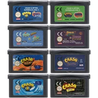 Картридж для видеоигр 32-битная консоль Nintendo GBA Crash Series версия на английском языке |