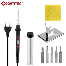 JCD – Kit de fer à souder électrique numérique 80W, température réglable, 220/110V, outil de soudage, pointes en céramique pour réparations