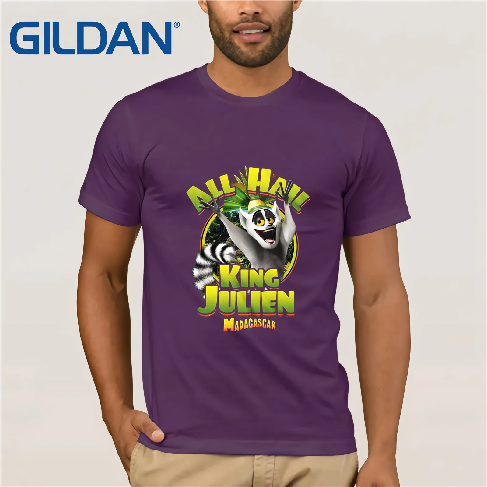 Футболка для взрослых с надписью Madagascar All Hail King Julien Детские Забавные футболки
