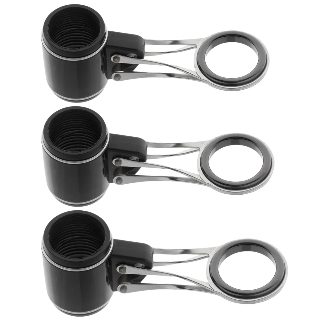 3pcs Folding Fishing Rod Guides Rings Pole Repair Kit Rod Building