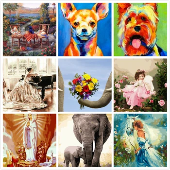 

Eternity Painting By Numbers Daisy flowers Coloring By Numbers On Canvas Hand Paint DIY Drawing Wall Art Picture For Living Home