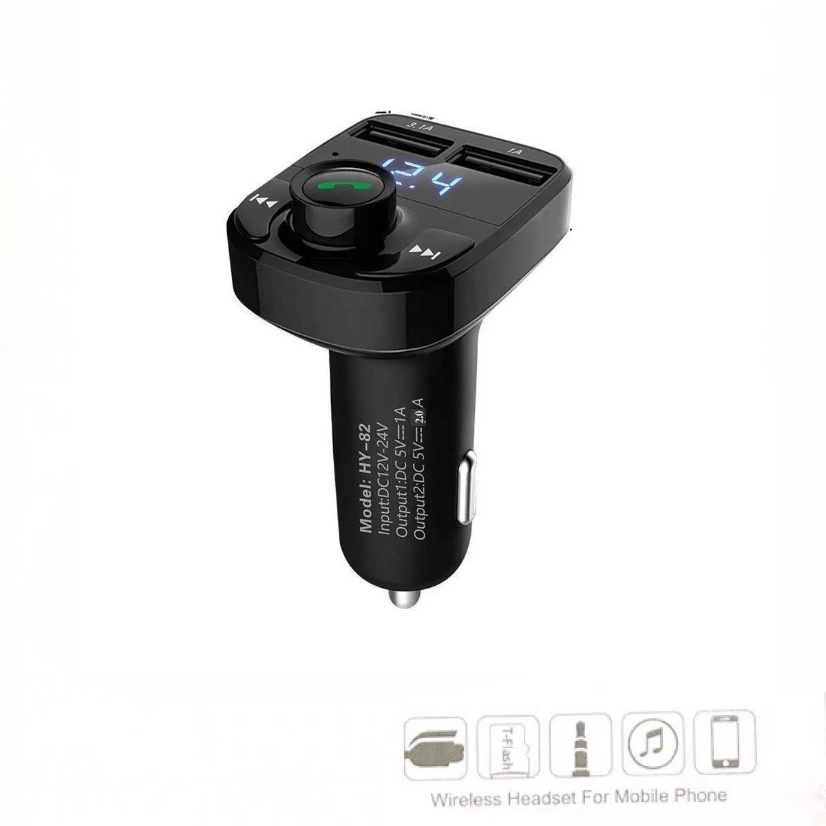 Автомобильный MP3-плеер, автомобильный fm-передатчик, портативный Авто fm-передатчик, Bluetooth, беспроводной радио адаптер, TF карта, Смарт