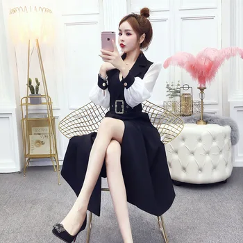 

Windbreaker Women's Medium Length 2020 Spring And Autumn New Korean Style Loose And All-around Suit Collar, Small Man's Waistcoa