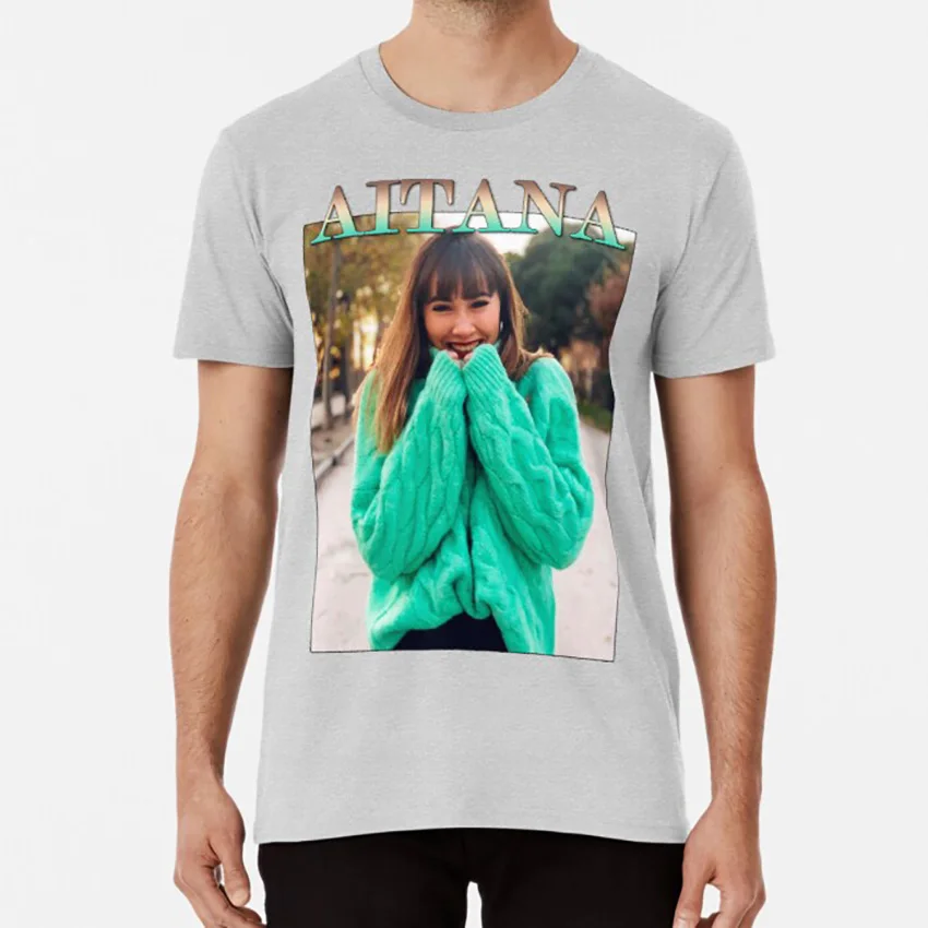 AITANA футболка aitana oca? a aitanax трейлер альбом диск Ретро 80s 80 ot - Цвет: grey