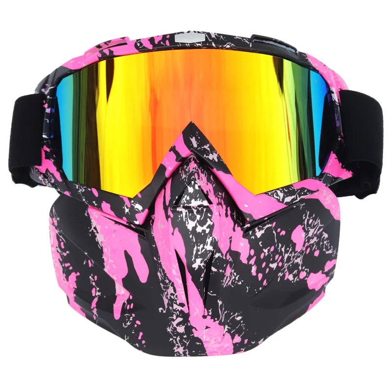 Мужские и женские очки для катания на лыжах, сноуборде, снегоходах, лыжах, анти-УФ, водонепроницаемые очки для мотокросса, солнцезащитные очки A