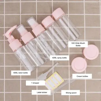 

10pcs Transparent Bottling Airplane Travel Kit Shampoo Portable Cosmetic Travel Bottle Plastic Atomizer Protective Equipment