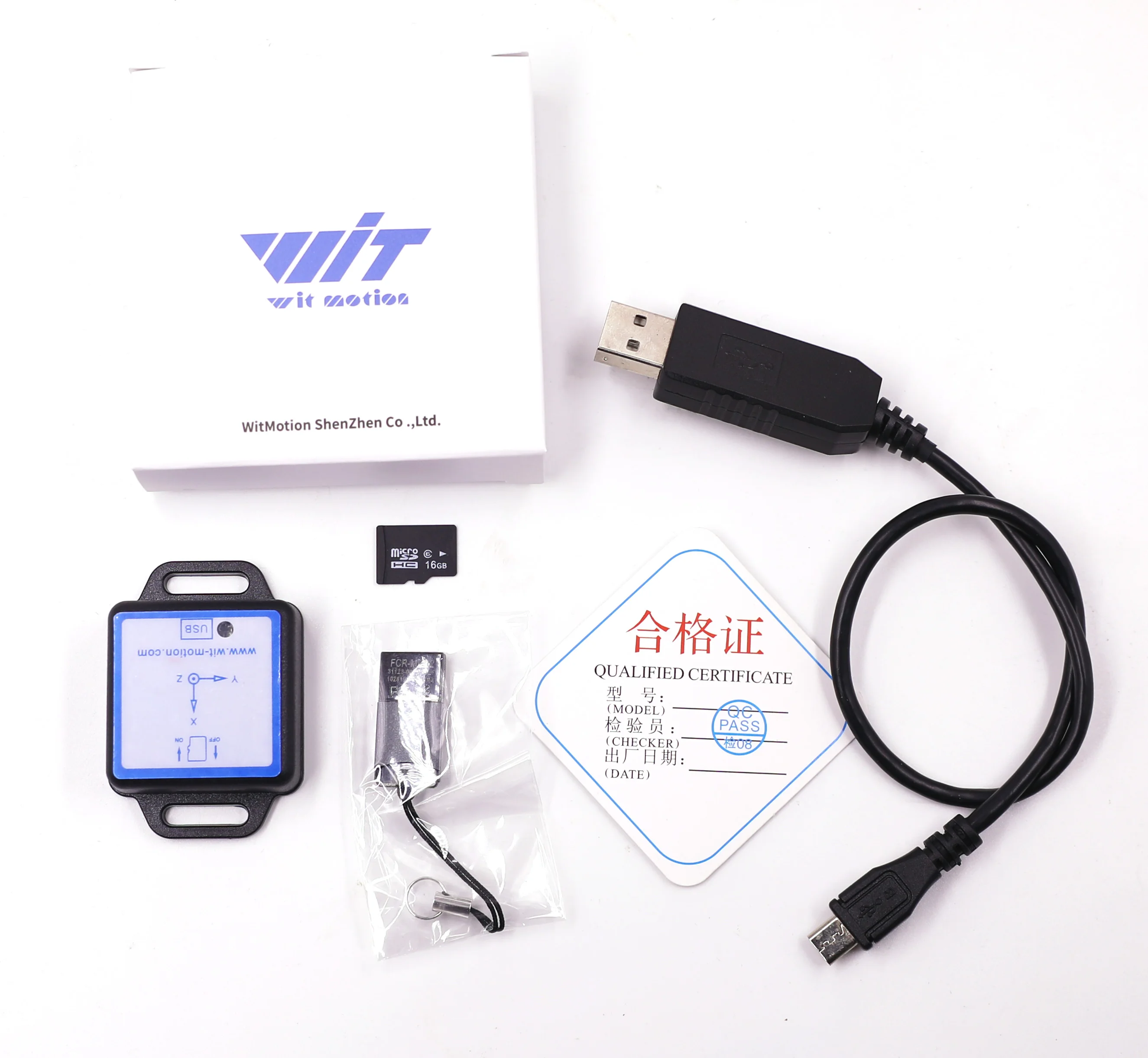 Sensor de Armazenamento Ângulo de Inclinação + Giroscópio + Aceleração + Magnetómetro Witmotion Eixo Cartão Wt901sdcl Digital 200hz Saída no pc - sd 9 16g - Image 6