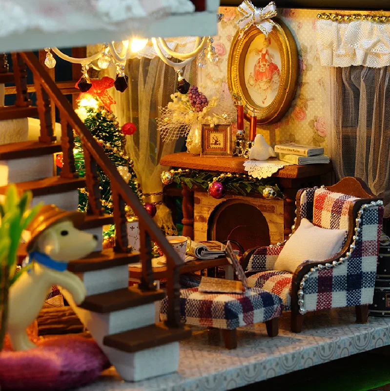 

London Holiday DIY Hut Handmade Assembled Model Small House for a Girlfriend Lovers' Day Valentine's Day Gift