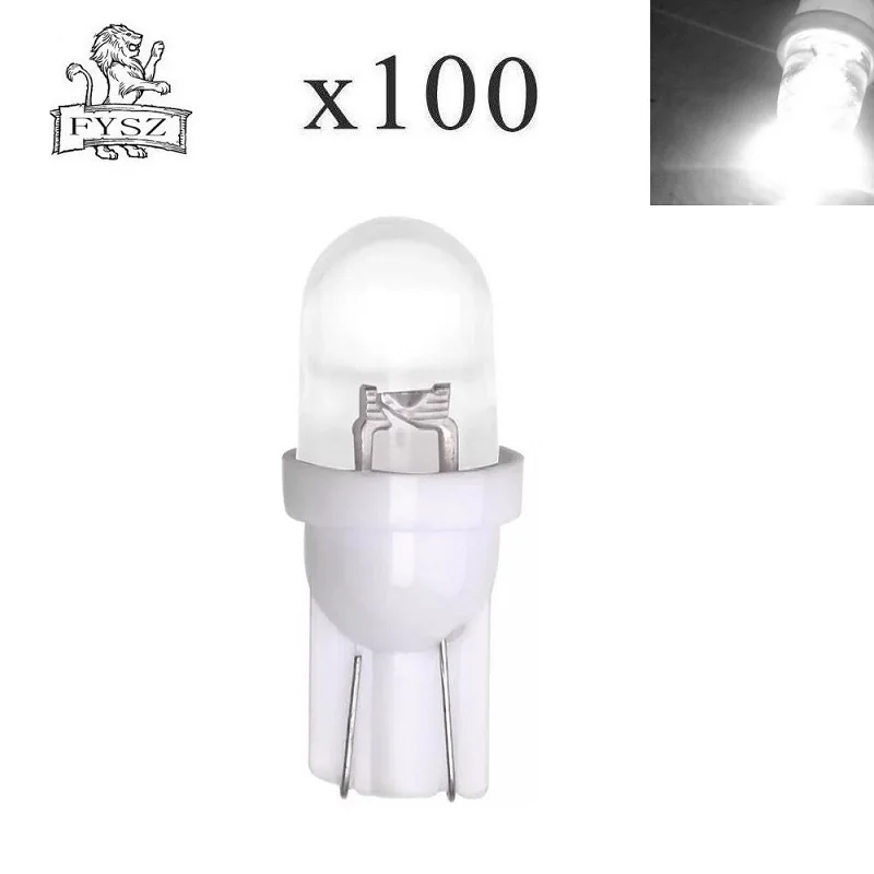100Pcs T10 LED W5W Cars Light Bulbs 12V 194 0.5W 200LM 6000k White smd Wedge led bulb Lamp | Автомобили и мотоциклы