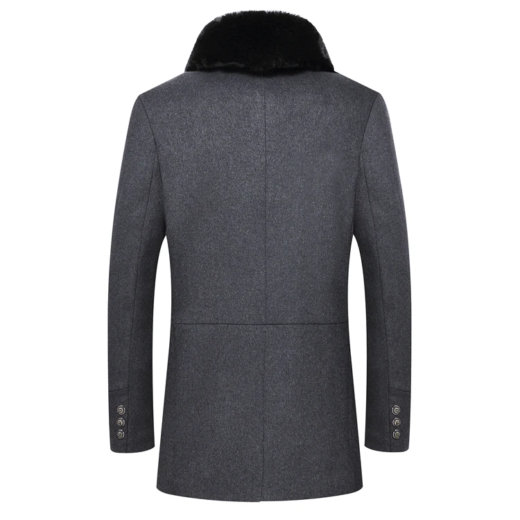 Высокое качество Осень Зима шерстяные повседневные куртки пальто модное деловое утолщенное пальто Мужская куртка из шерсти