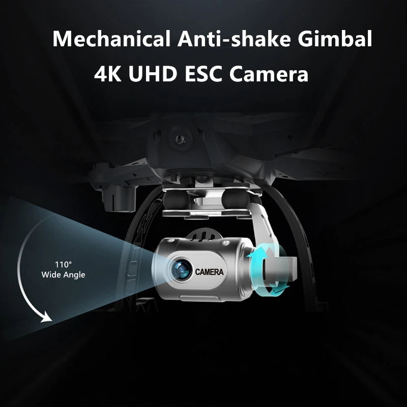 Профессиональный 4K широкоугольный ESC камера 42 см Большой размер WIFI FPV RC Дрон с