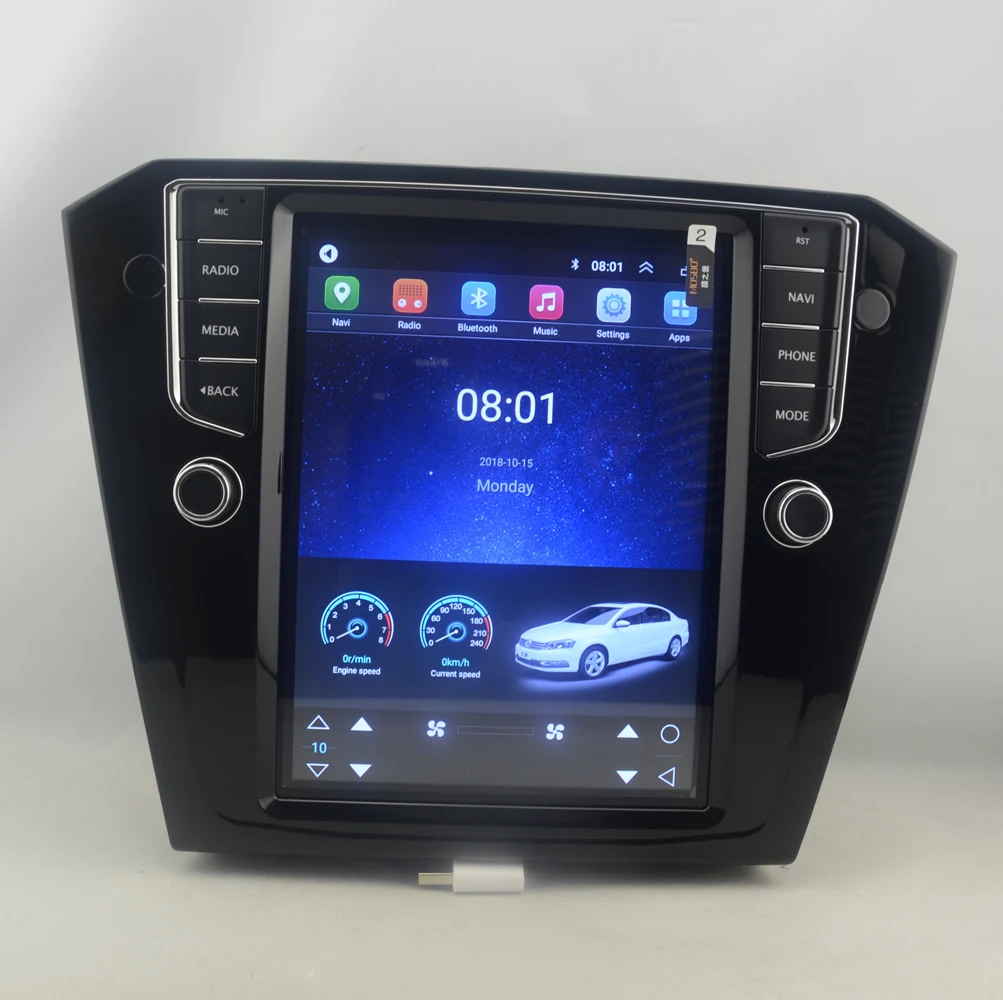 

10.4" tesla style vertical screen Octa core Android 8.1 Car GPS radio Navigation for VW Volkswagen Passat 2016-2019