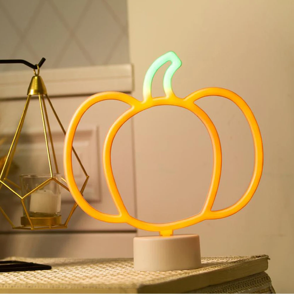 Led Neon Sign Light Colorful Halloween Bat Candy Neon Lamp Holiday Xmas Party Wedding Decor Kids Room Decoration Night Lamp 11
