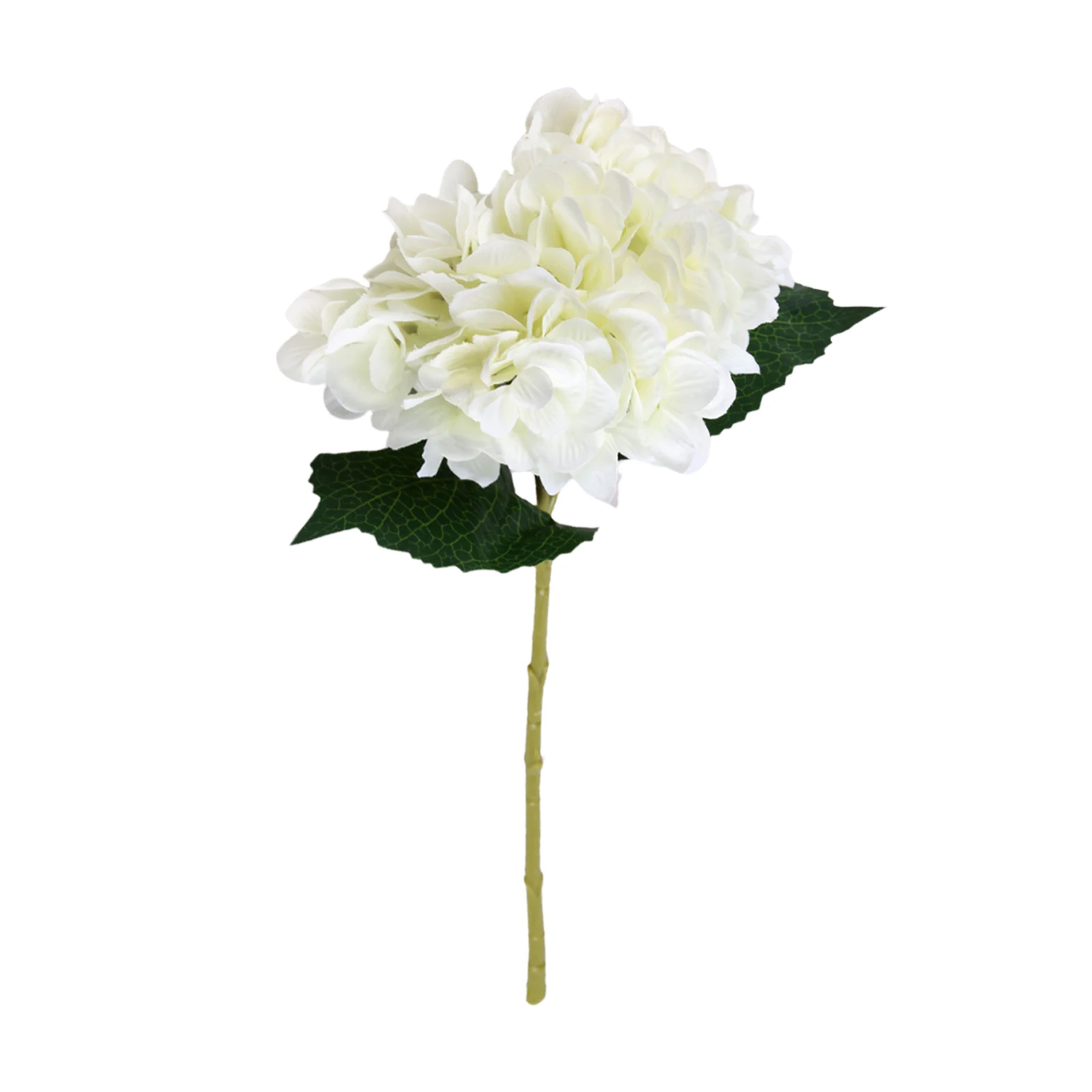 

47cm Artificial Hydrangeas Plastic Fake Flower Cuttings For Bridal Holding Flowers Wedding Party Hotel Office Home Decoration