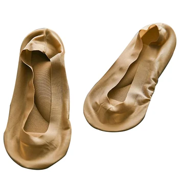 

3D Boat Ice Silk Silicone Arch Foot Massage Invisible Women Socks Breathable Health Care Soft Pad Shallow Mouth Slippers Summer