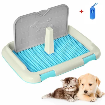 

Pet Potty Bedpan with Wall Dog Cat Indoor Toilet Puppy Training Pad Upright for Training Natural Ability Fence Potty Trainer