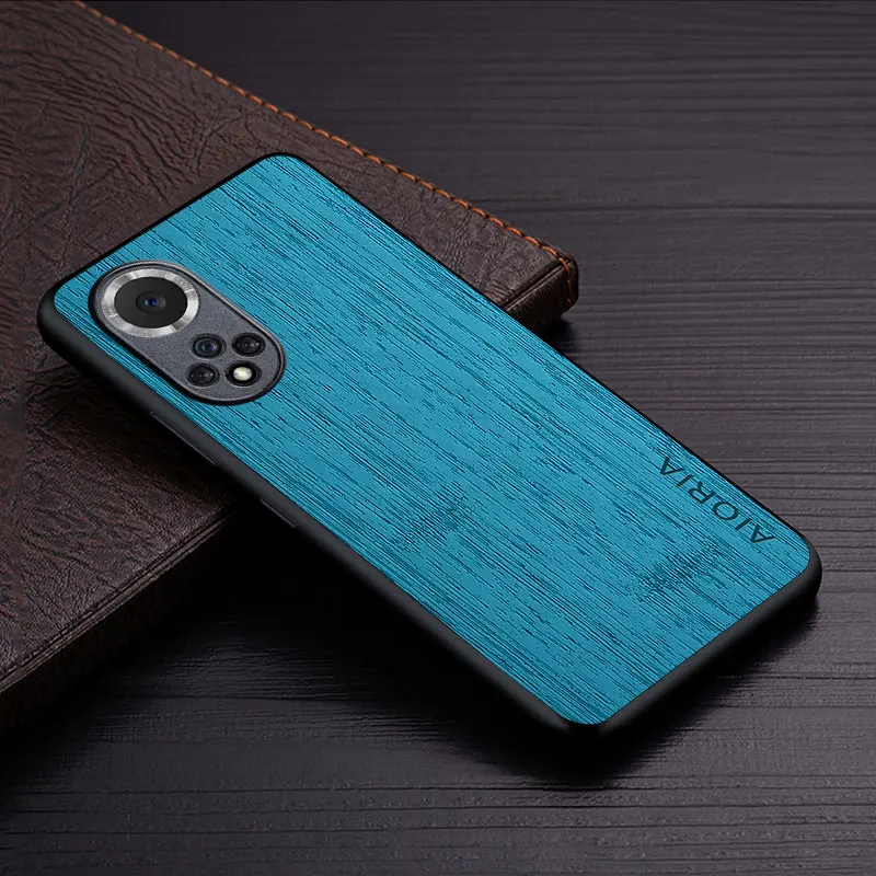 Luxury Bamboo Wood Pattern Leather Phone Case Cover