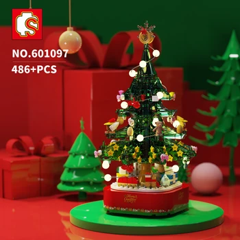 

Sembo Christmas Tree 2020 Building Blocks DIY Model Bricks Kids Girls Boys Toys Creator Friends Santa Claus New Year Gift