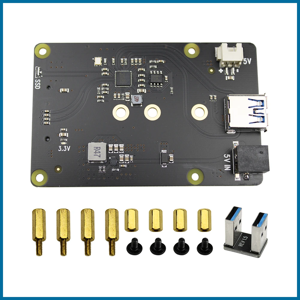 Плата расширения для SSD накопителя Raspberry Pi 4 Model B X862 M.2 2280/2260/2242/2230 SATA|Аксессуары демонстрационных стендов| |