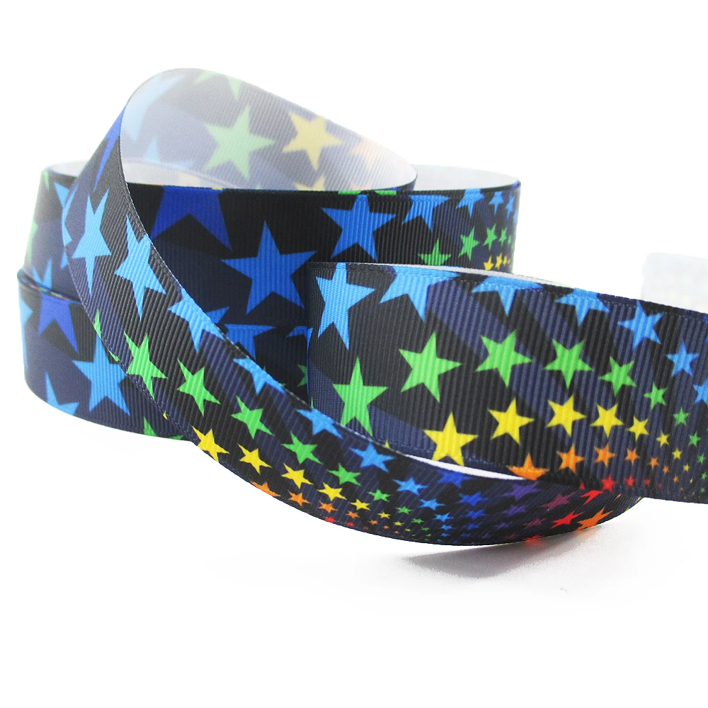 David accessories 1 ''(25mm) Star dot Высококачественная печатная полиэфирная лента 5 ярдов DIY
