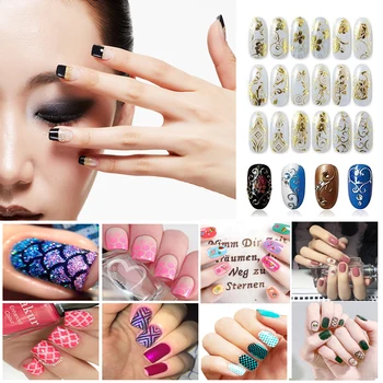 

Water Nail Decal Sticker Nail Foil Self Adhesive Nail Art Transfer Stickers Decals DIY Design for Nail Tips Manicure Decorations