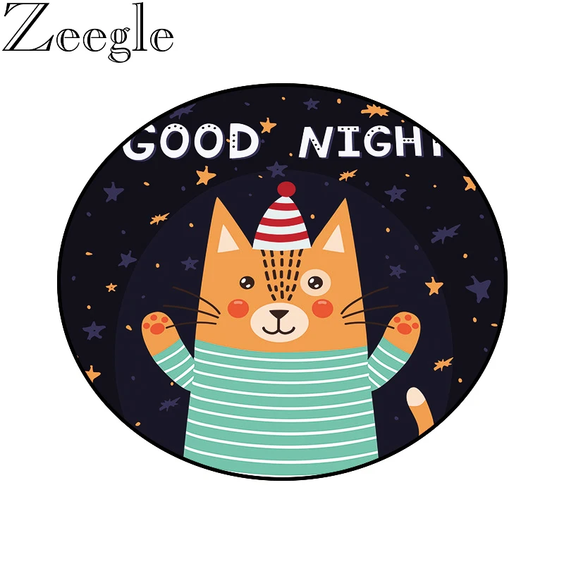 Zeegle круглый коврик Впитывающий Коврик для ног для спальни прикроватный удобный коврик для украшения прихожей современный ковер для детской комнаты