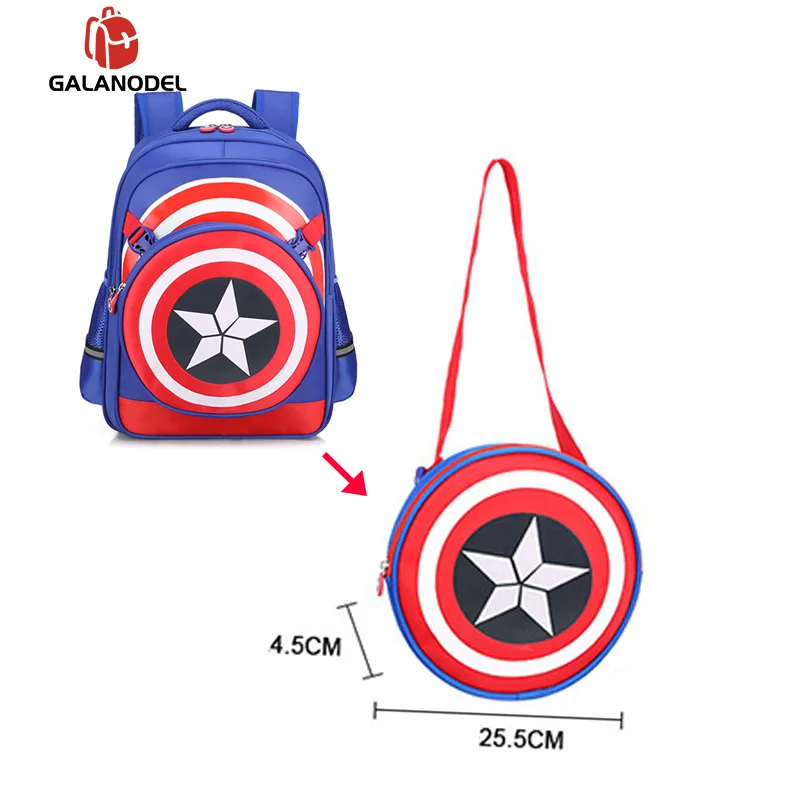 3D Мультфильм Капитан Америка детская школьная сумка мальчик рюкзак модные школьные сумки студентов рюкзак водонепроницаемый подарок ребенку
