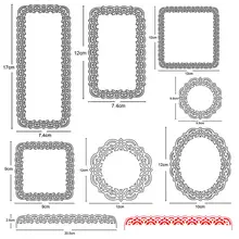 5 типов Рамки Прямоугольник круг квадратный Овальный и граница металлические режущие штампы трафареты для DIY скрапбукинга карты для изготовления тиснения