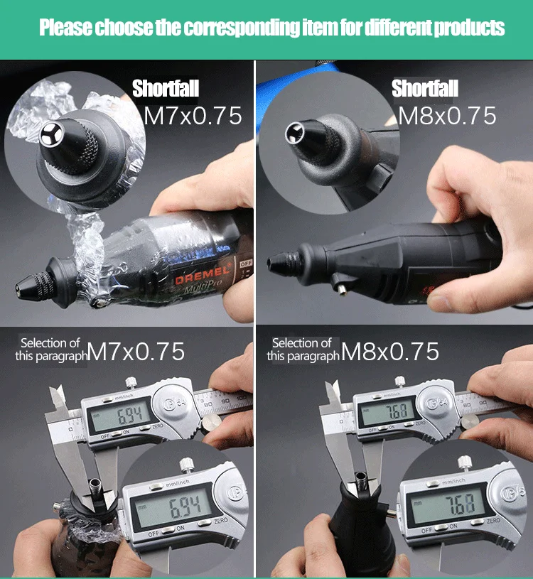 4 типа мульти патрон без ключа для вращающихся инструментов Dremel 0,3-3,2 мм маленький сверло адаптер для патронов конвертер Универсальный патрон