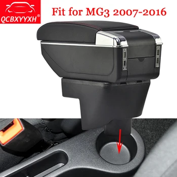 

QCBXYYXH Car Styling ABS Car Armrest Box Center Console Storage Box Holder Case For MG3 2007-2016 Auto Decoration Accessories