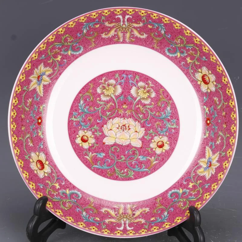 Китайский стиль цзиндэчжень антикварная клизмы украшения фарфоровая тарелка