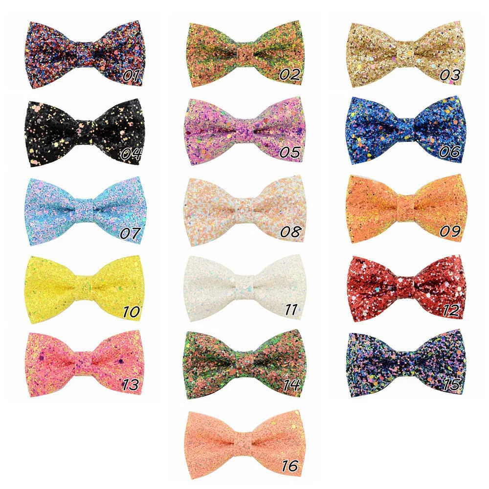 

10pcs/lot Baby Girl Glitter Hairpin Creative Delicate Design Sequins Bowknot Hair Clip Headwear Kid Photo Shoot Hair Accessories