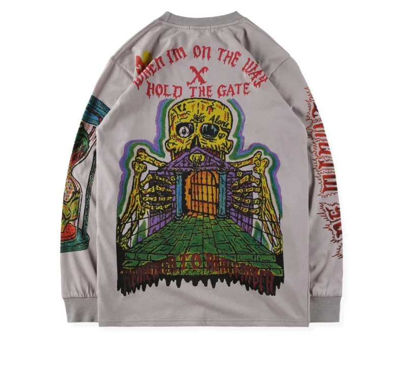 Kanye West Kids See Ghosts граффити Мужская толстовка худи с круглым вырезом хип-хоп модная уличная Толстовка