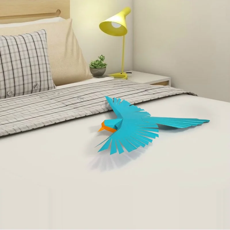 3D Птица Животное гостиная книга искусство дома сделай сам ручная работа Бумажная