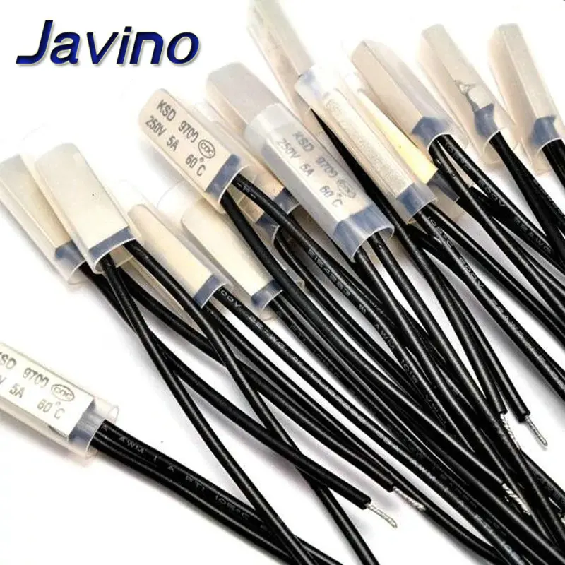 1-20Pcs Javino KSD9700 250V 5A 15~155 Degree Bimetal Disc Temperature Switch Normal Close Closed Thermostat Thermal Protector — view 5