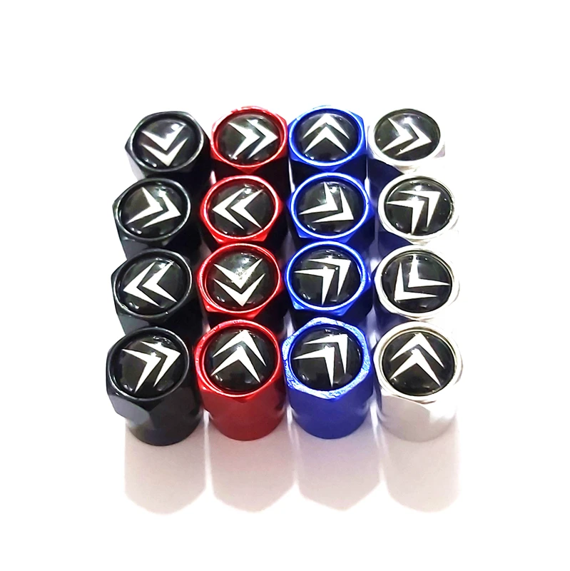 

Car Styling 4pcs Aluminum alloy SPORT Emblem Car Tire Valve Cap Tyre Air Stems Caps for Citroen C4 C5 C3 C2 C1 C4L Picasso Saxo