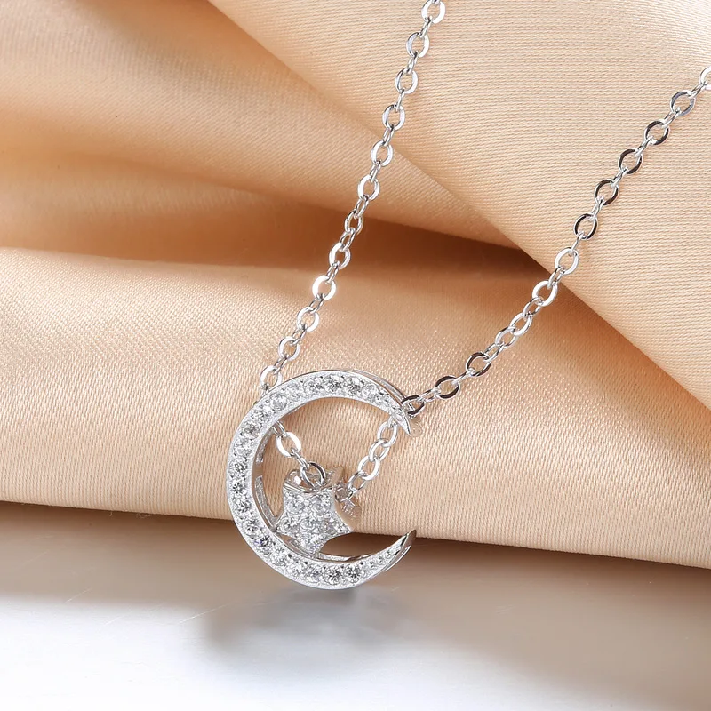 

DAMILA Direct Supply Two Kinds of Wear Law Star Moon Pendant Micro Zircon Choker