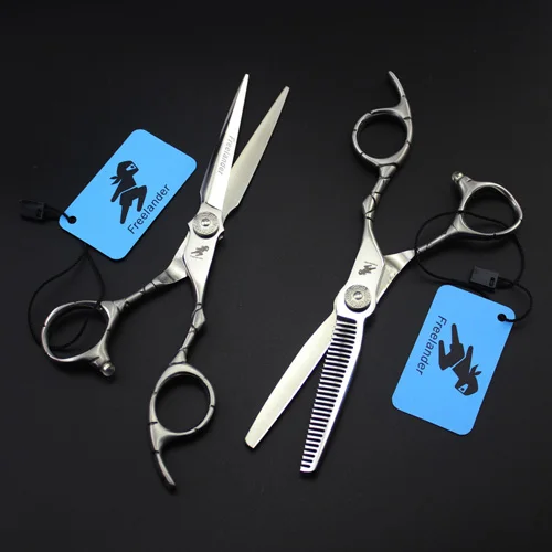 " 440C профессиональные ножницы для волос качественные Нескользящие японская Парикмахерская ножницы принадлежности для парикмахерских ножницы для парикмахерских салонов - Цвет: set