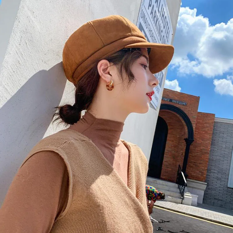 LA новые осенние Восьмиугольные шляпы для женщин плоская бейсбольная Кепка в стиле милитари дамские Твердые крышки Женские повседневные береты шляпа бренда Gorra militar gorras