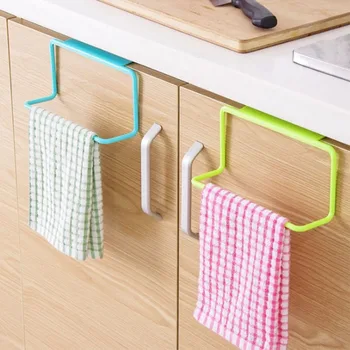 

Kitchen Organizer Towel Rack Hanging Holder Bathroom Cabinet Cupboard Hanger Shelf For Kitchen Supplies Accessories